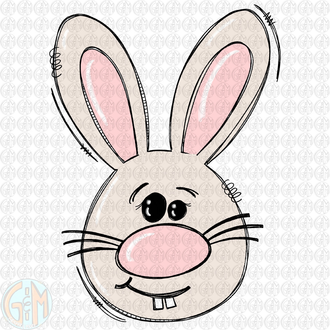 Bunny PNG | Sublimation Design | Hand Drawn