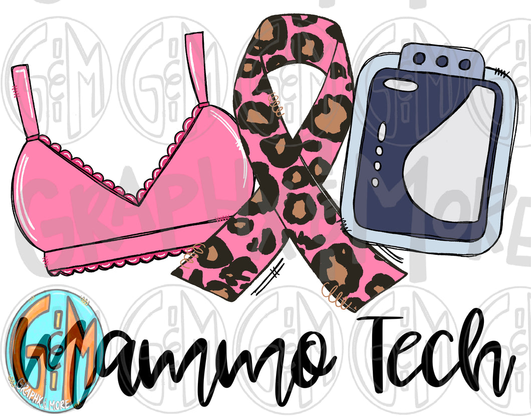 Mammo Tech PNG | Sublimation Design | Hand Drawn