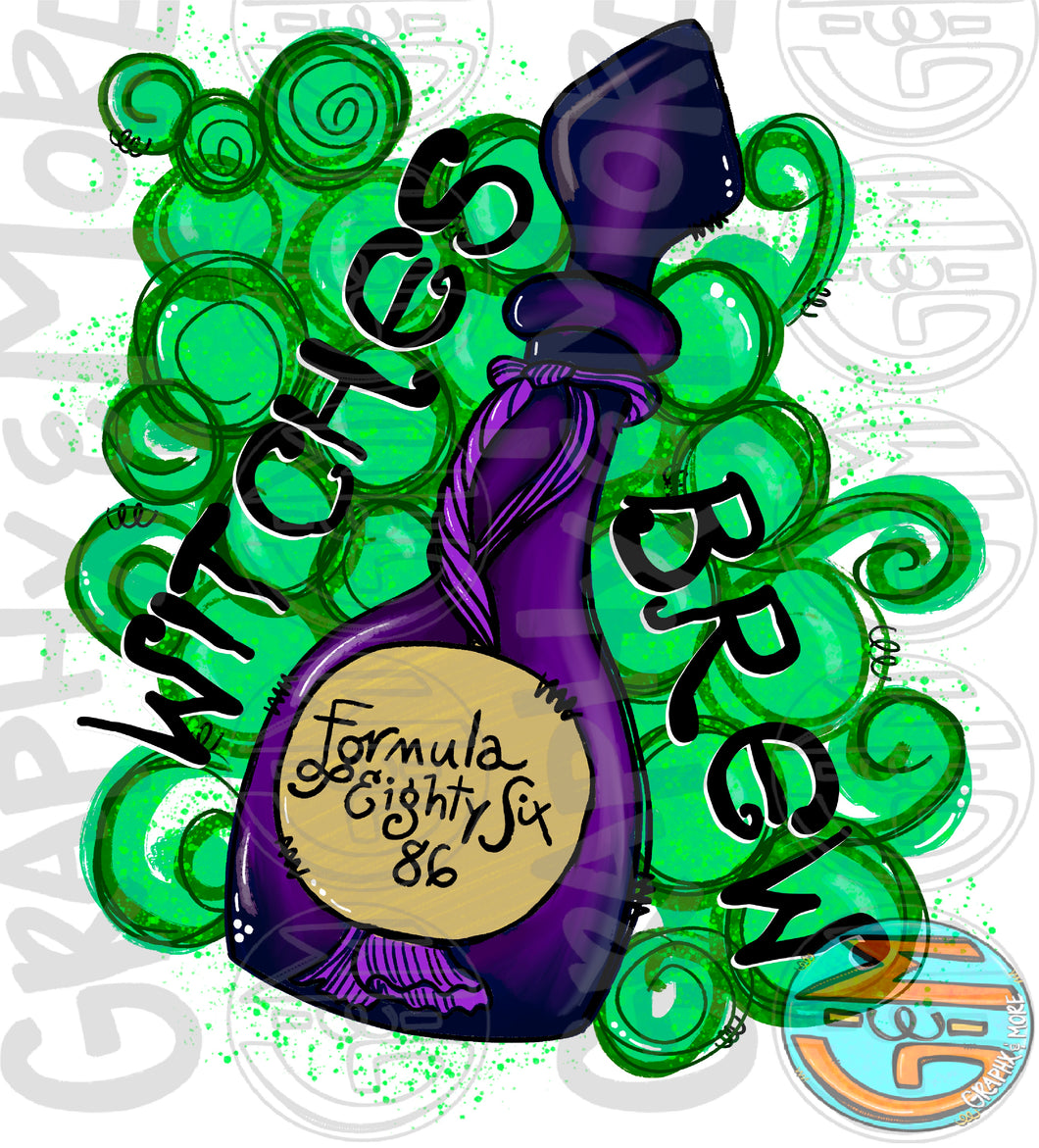 Witch Formula PNG | Sublimation Design | Hand Drawn