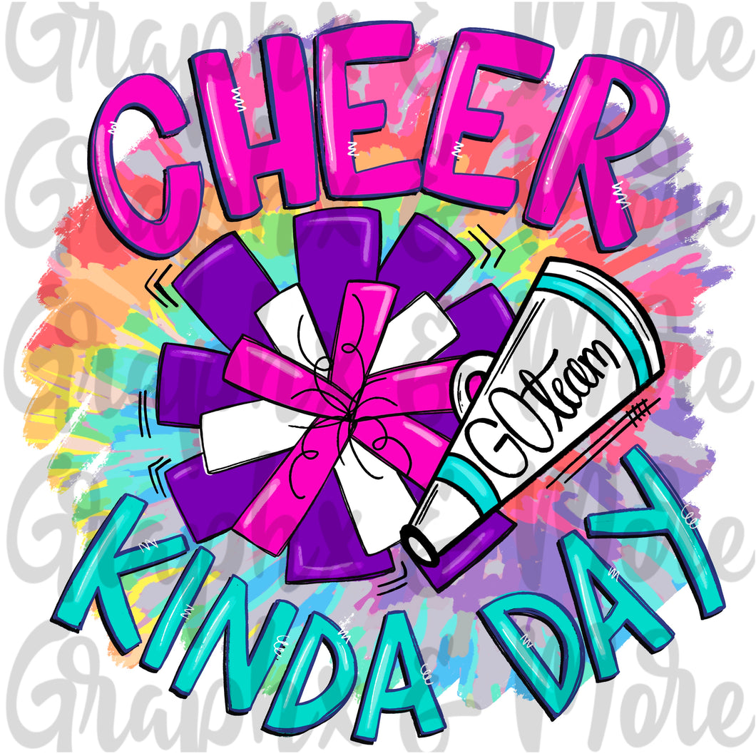 Cheer Kinda Day PNG | Sublimation Design | Hand Drawn