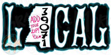 Load image into Gallery viewer, Local MS Black and Teal PNG | Sublimation Design | Hand Drawn
