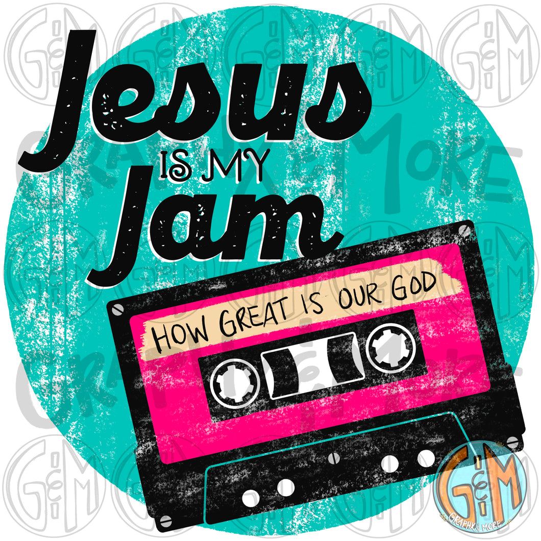Jesus is my Jam PNG | Sublimation Design | Hand Drawn