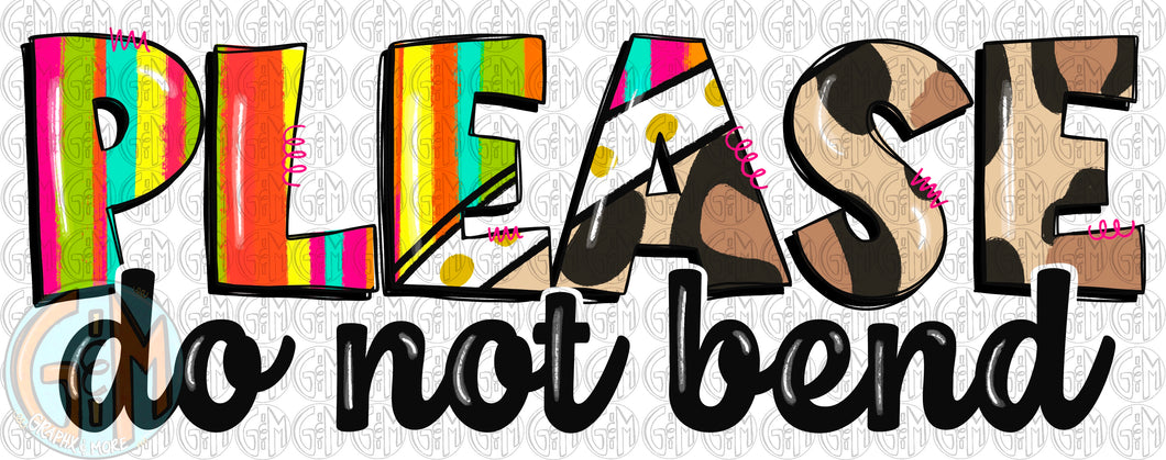 ***FREEBIE***  Please Do Not Bend PNG | Hand Drawn