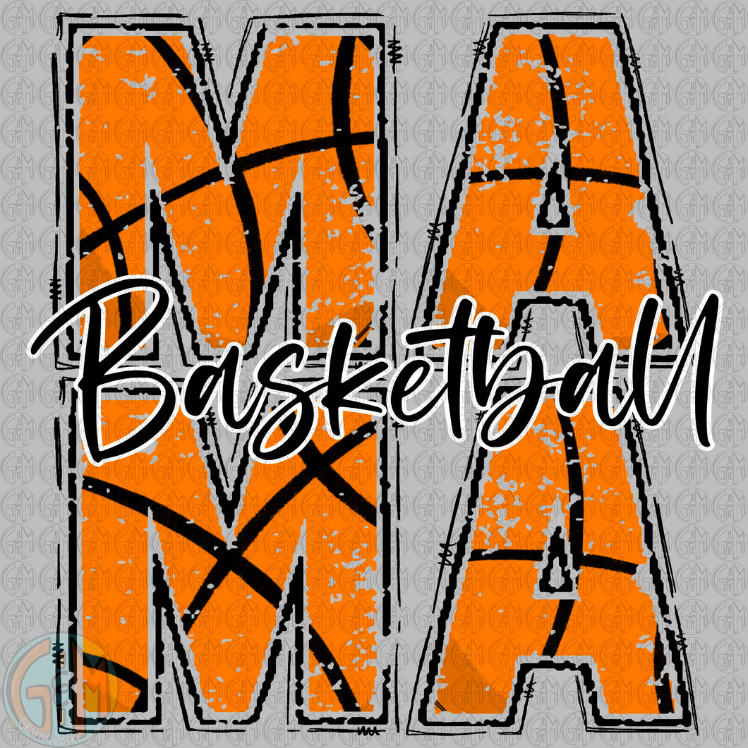 Basketball MAMA PNG | Sublimation Design | Hand Drawn