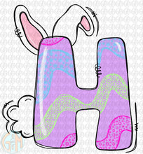 Load image into Gallery viewer, Bunny Alpha Pack PNG | 26 Capital Letters | Sublimation Design | Hand Drawn
