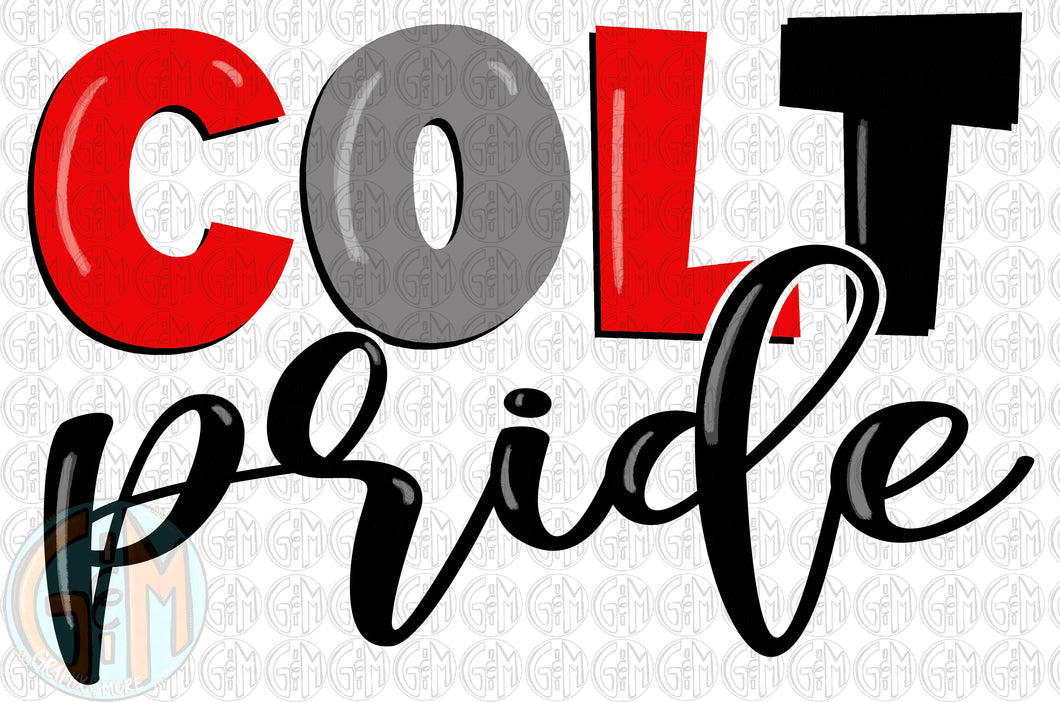 Colt Pride PNG | Sublimation Design | Hand Drawn