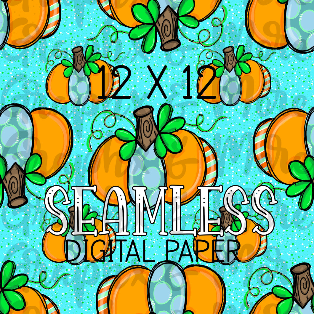 Seamless Pumpkin Paper PNG | Sublimation Design | Hand Drawn
