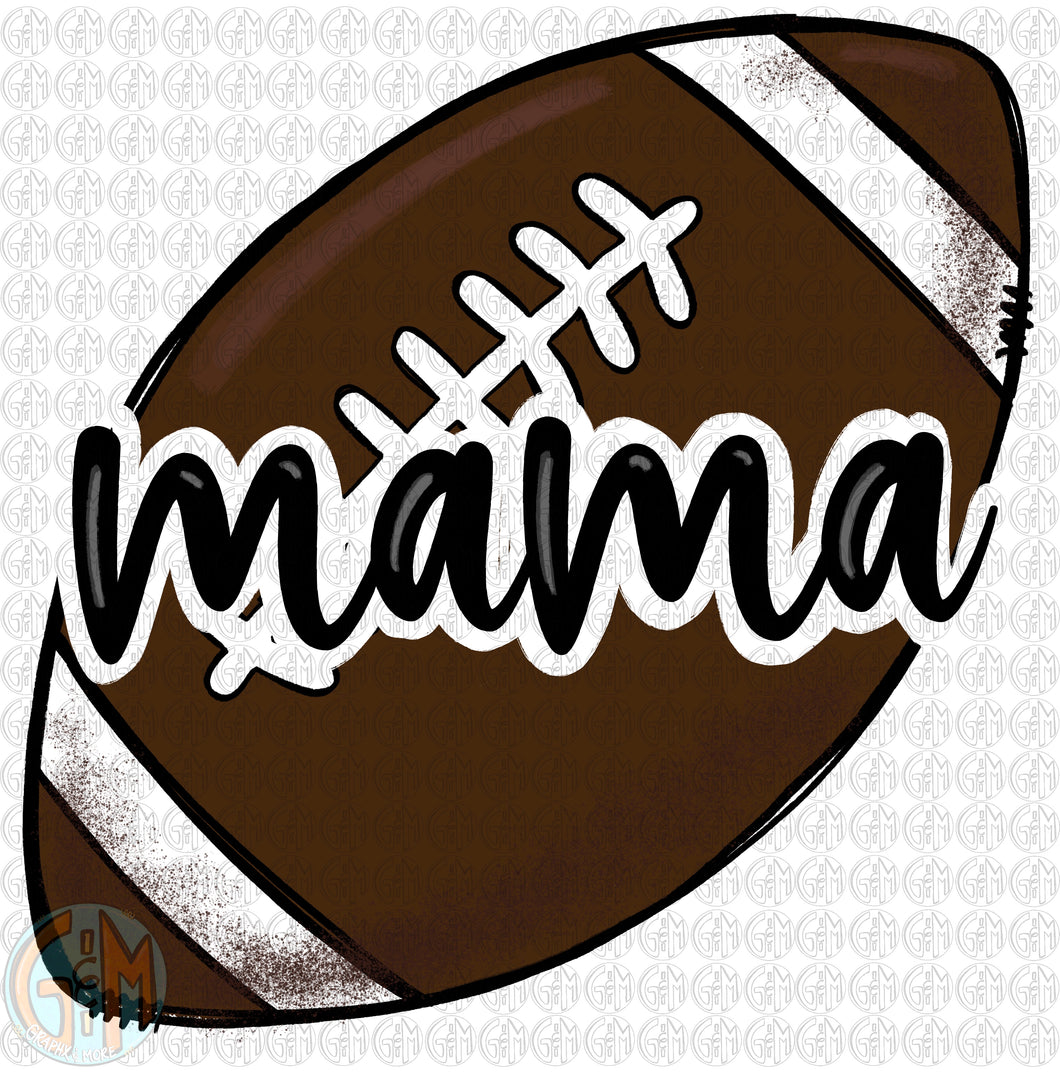 Football Mama PNG | Sublimation Design | Hand Drawn