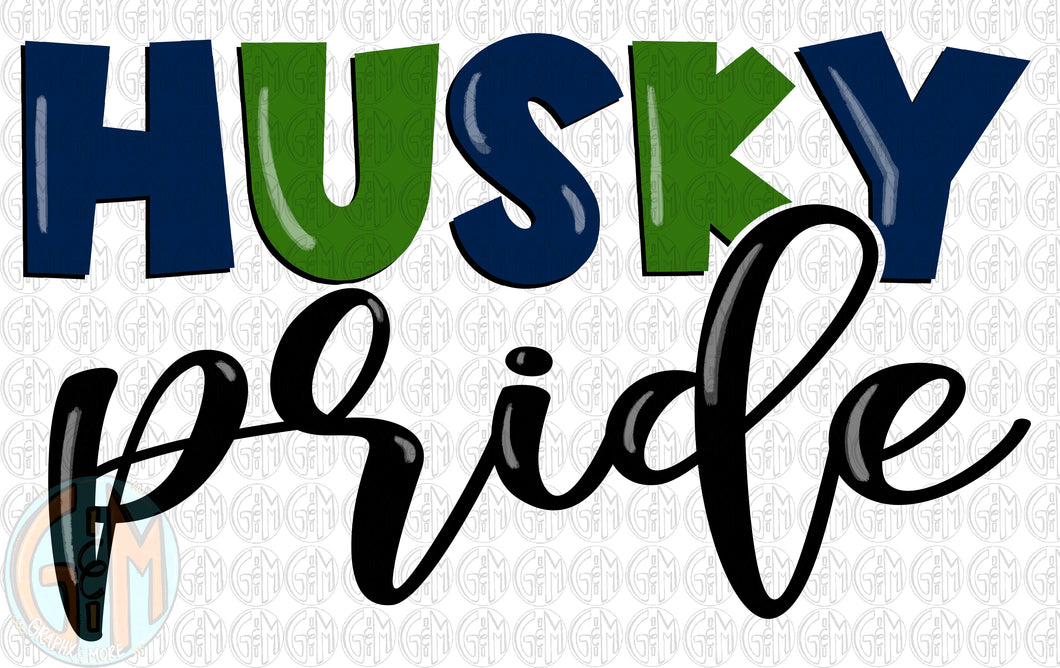 Husky Pride PNG | Sublimation Design | Hand Drawn