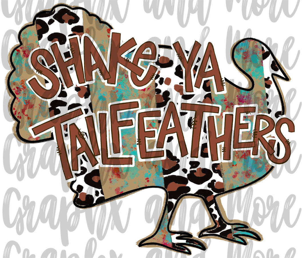 Shake Ya Tailfeathers PNG | Sublimation Design | Hand Drawn