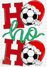 Load image into Gallery viewer, Ho Ho Ho Soccer PNG | Sublimation Design | Hand Drawn
