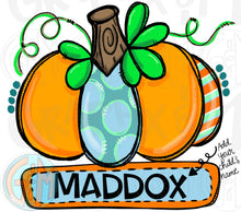 Load image into Gallery viewer, Pumpkin PNG | Sublimation Design | Hand Drawn
