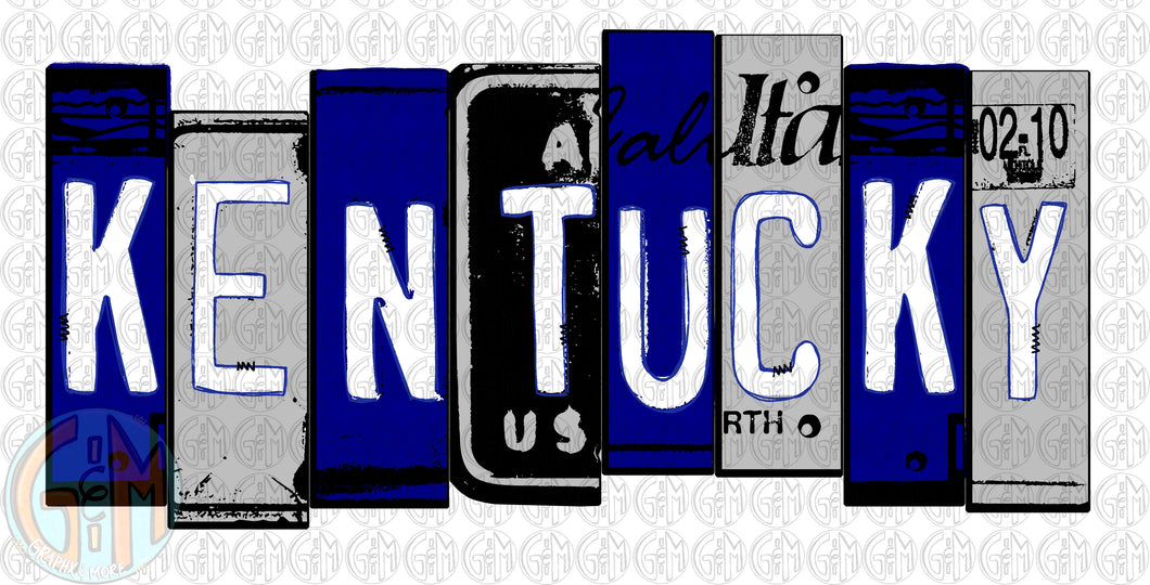 Kentucky Tag PNG | Hand Drawn | Sublimation Design