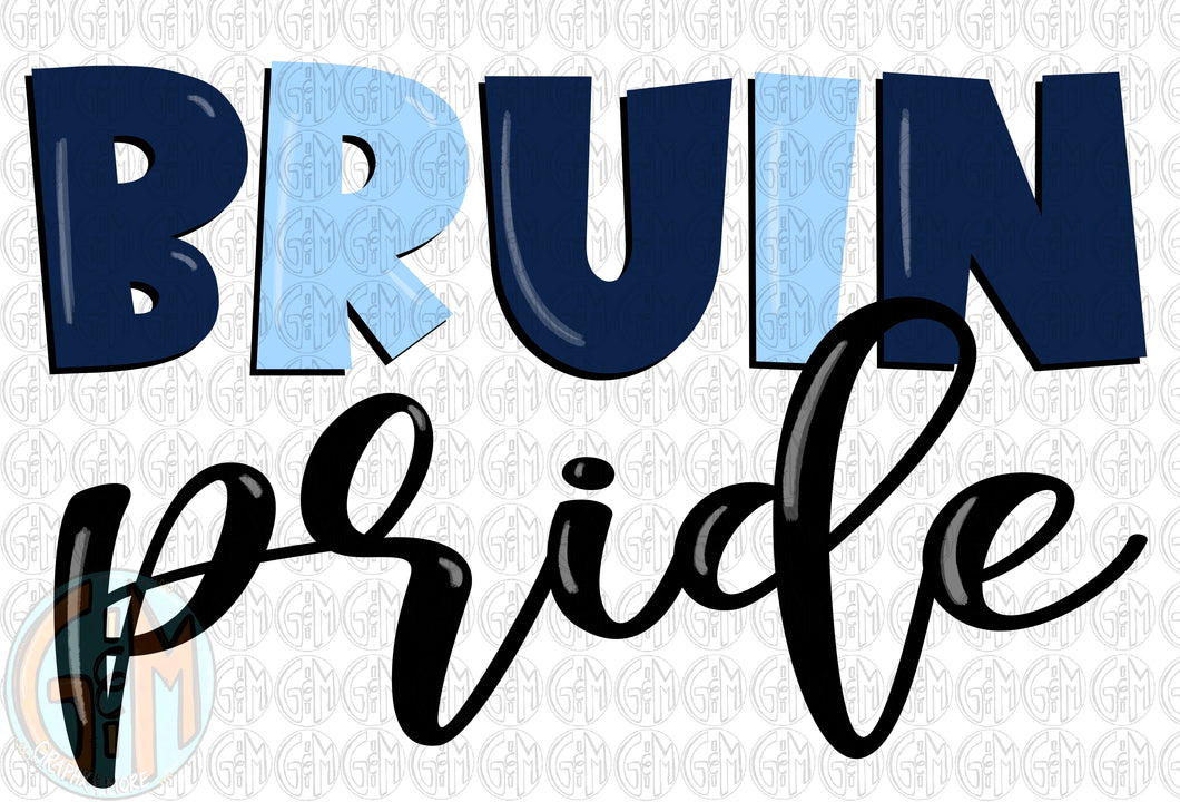 Bruin Pride PNG | Sublimation Design | Hand Drawn
