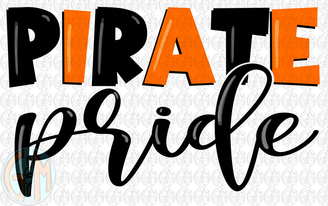 Pirate Pride PNG | Sublimation Design | Hand Drawn