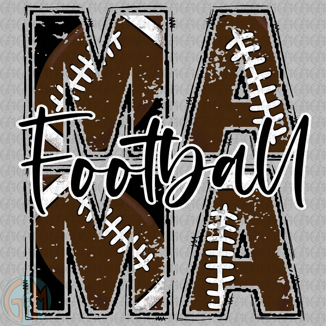 Football MAMA PNG | Sublimation Design | Hand Drawn