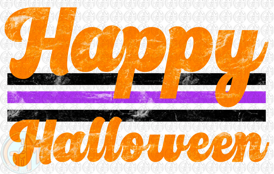 Happy Halloween PNG | Sublimation Design | Hand Drawn