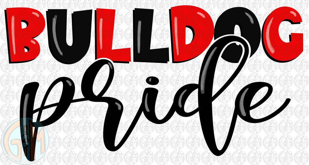 Bulldog Pride PNG | Sublimation Design | Hand Drawn