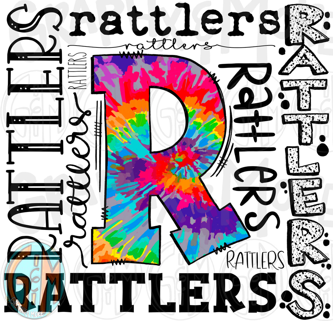 Rattlers Collage PNG | Sublimation Design | Hand Drawn
