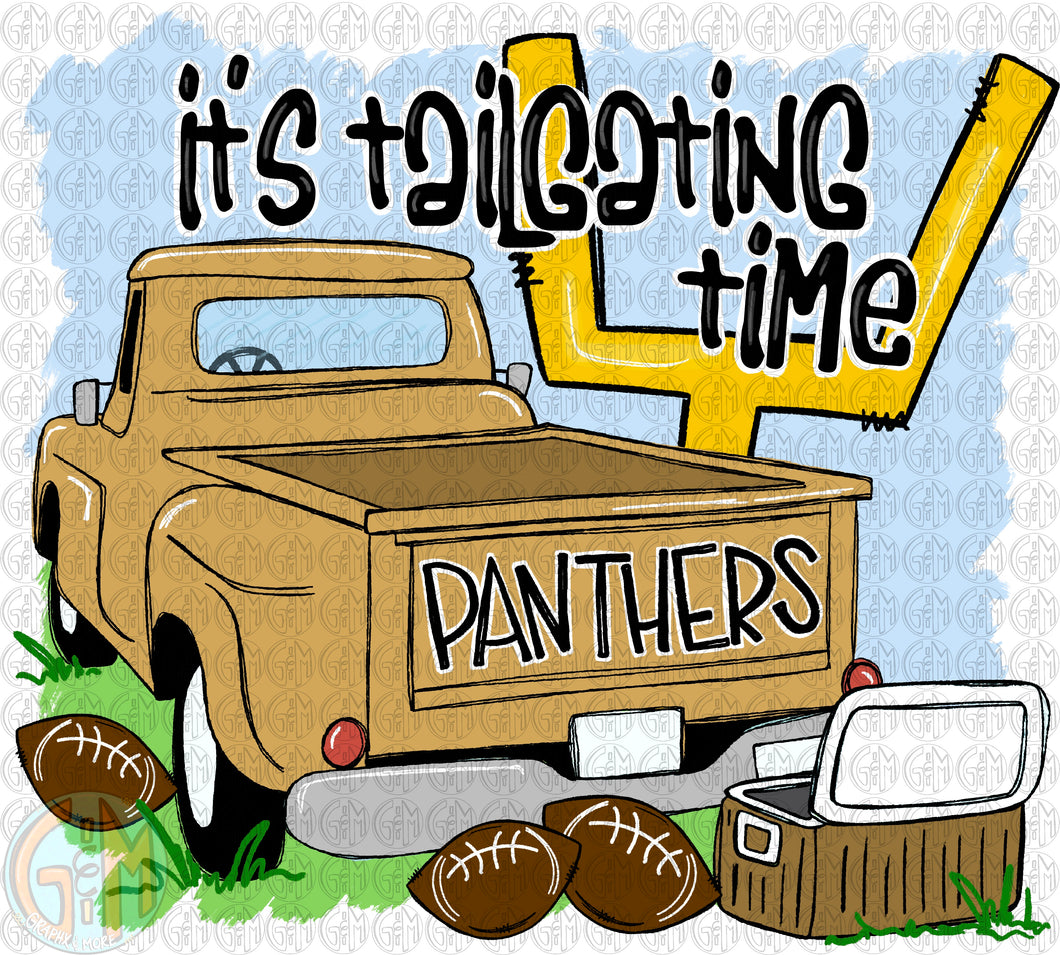 CUSTOM Tailgating Time PNG | Hand Drawn | Sublimation Design